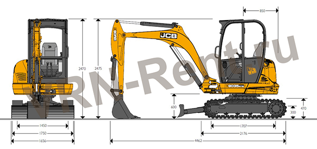 ������ ����-����������� JCB 8035 ZTS � ��������